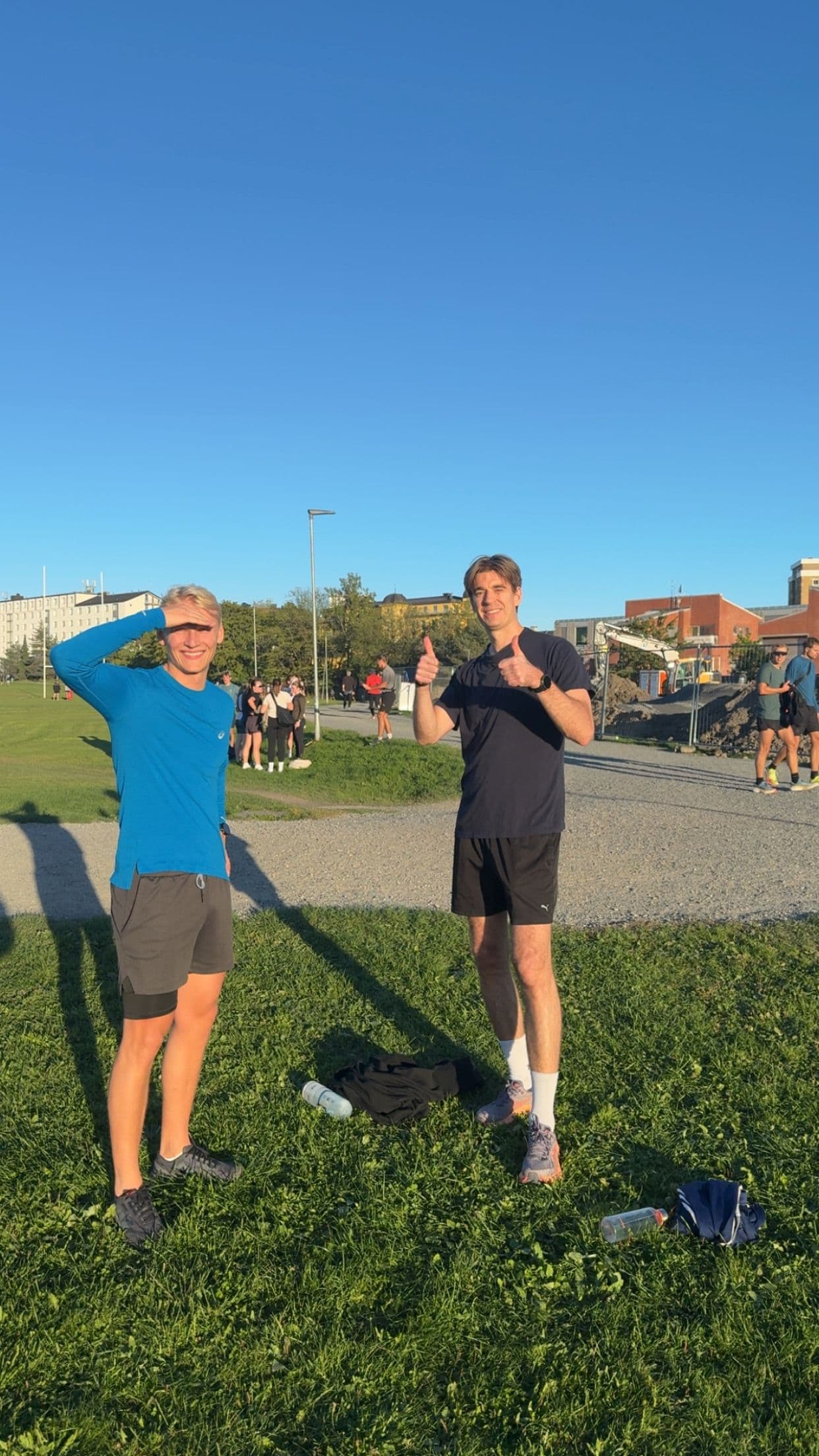 Per og Jakob på løpetur